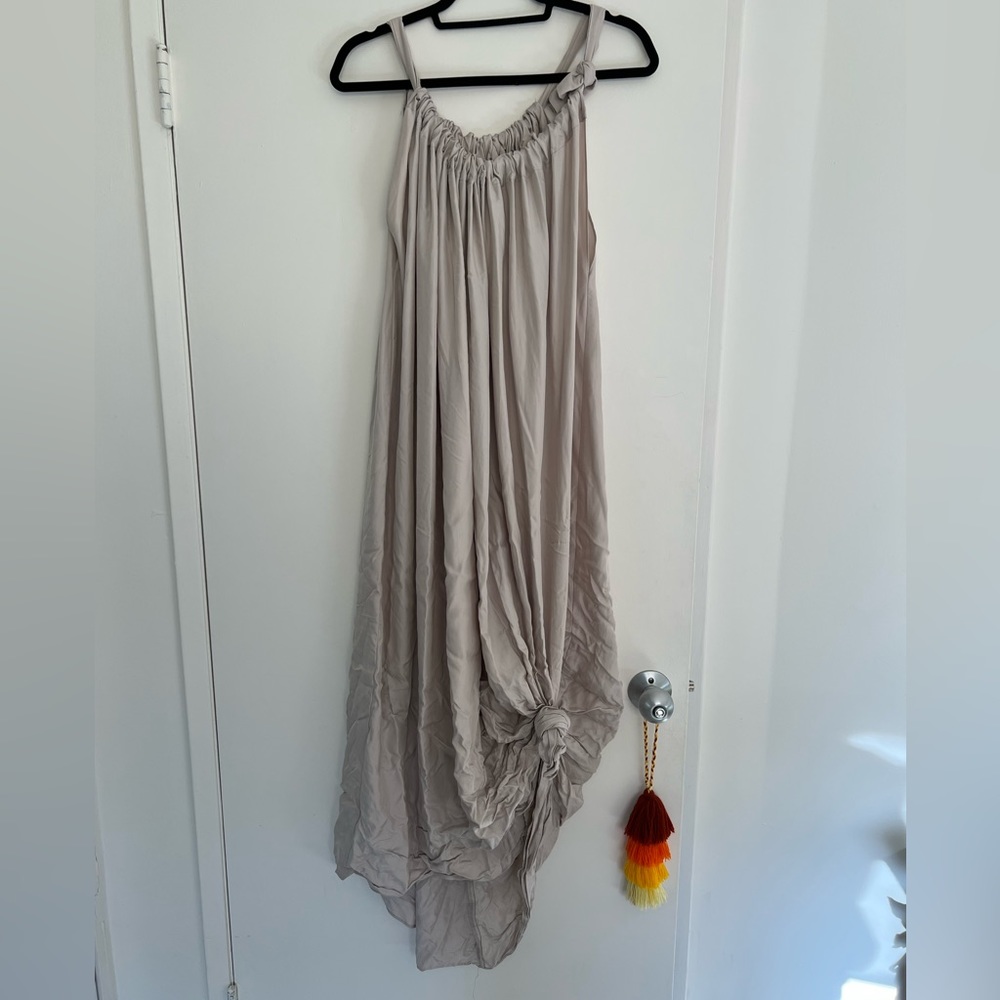 Hatch Maternity Silver Maxi Dress